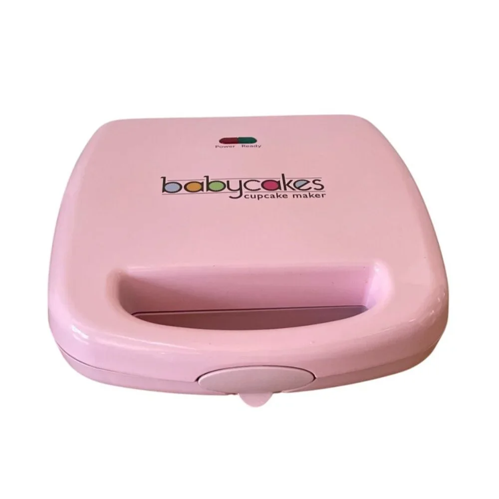 Babycakes Mini Cupcake Pie Maker w Instructions Liners Model CC-71 Pink Nonstick